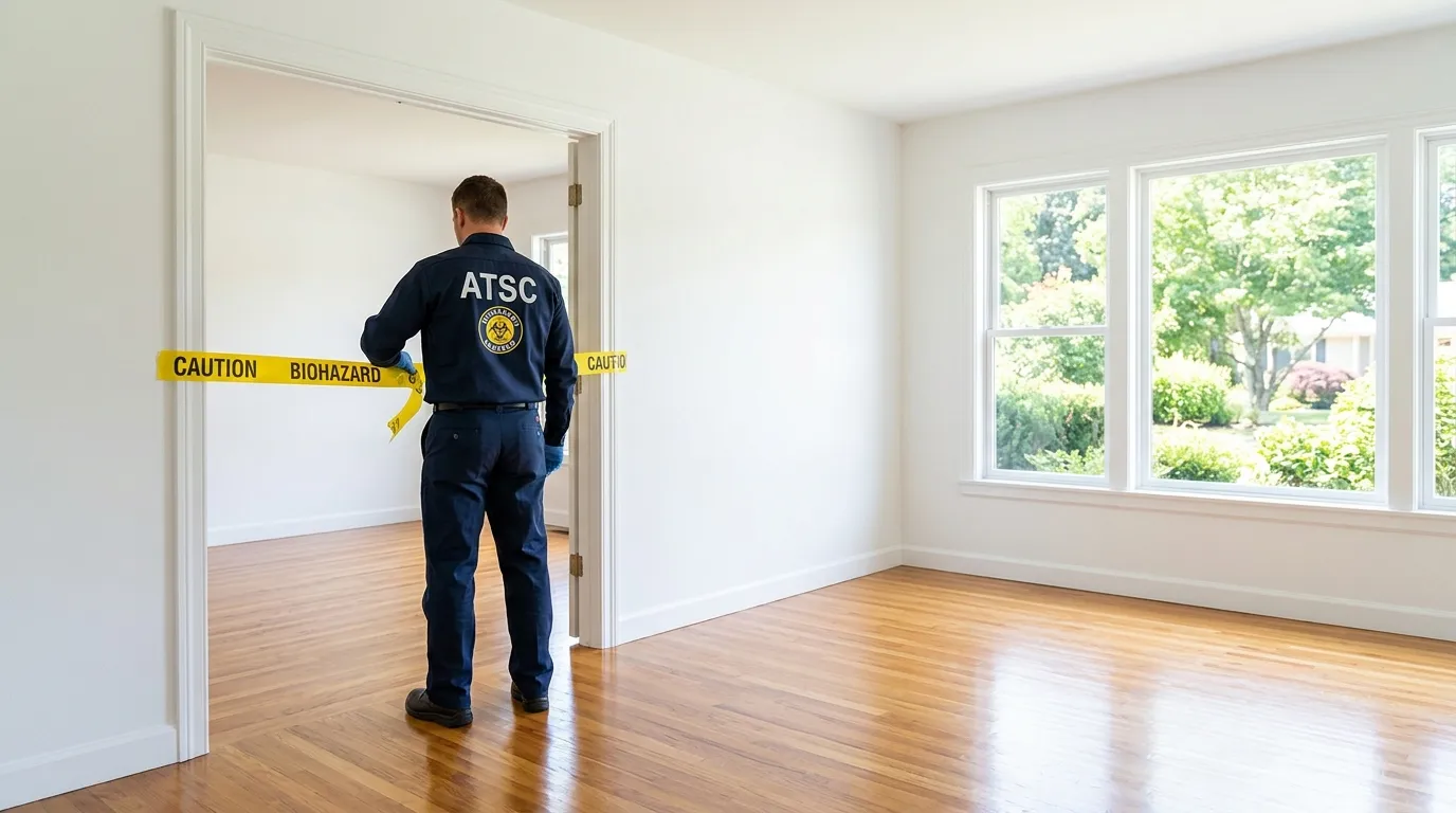 Certified biohazard cleanup crew performing Crime Scene Cleanup in Thompsonville